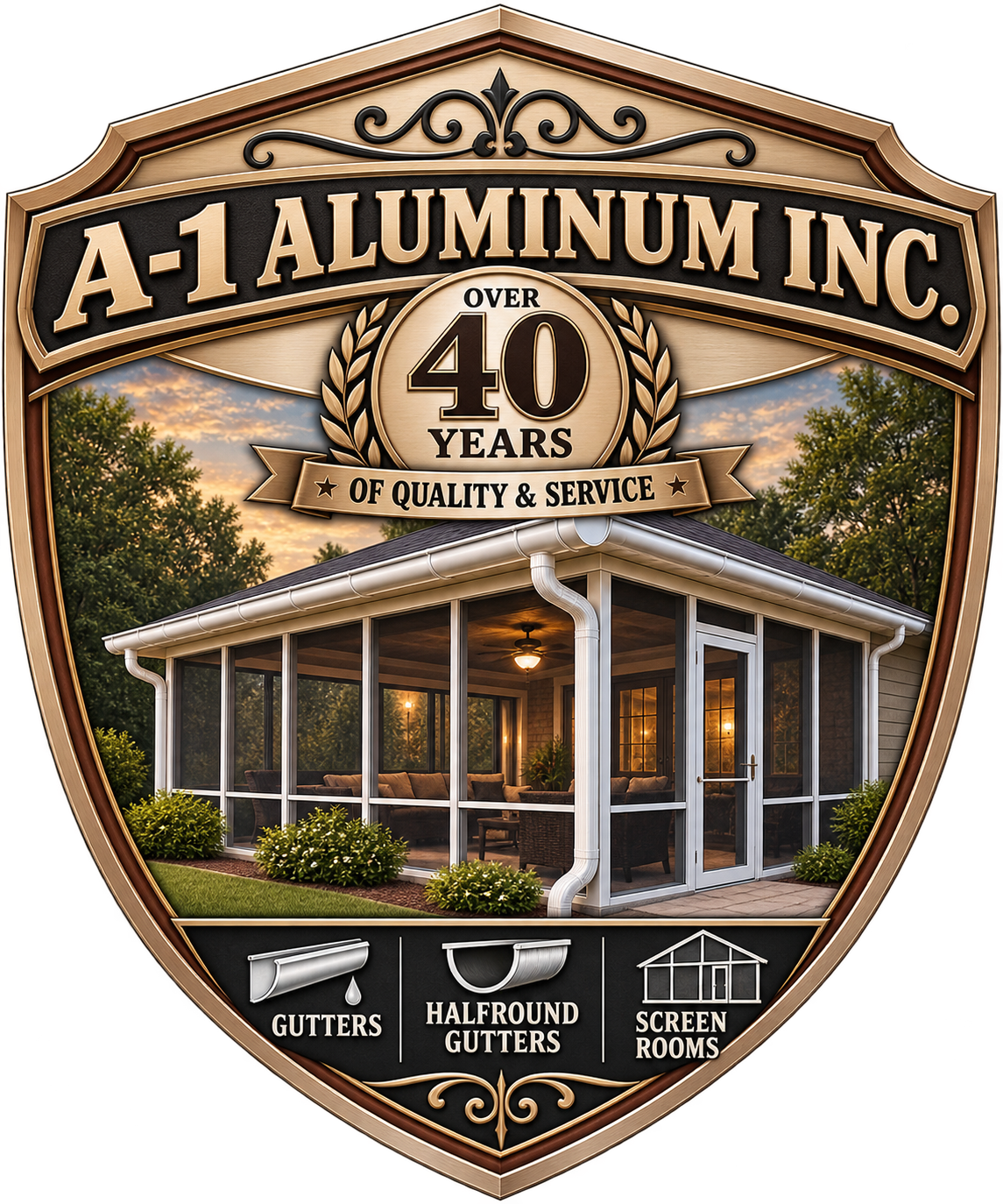 A-1 Aluminum Inc shield logo